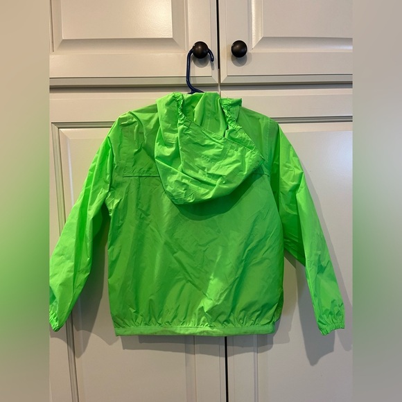 Kids K-Way Rain Jacket Neon Green Packable Size 4 Years - Picture 2 of 15